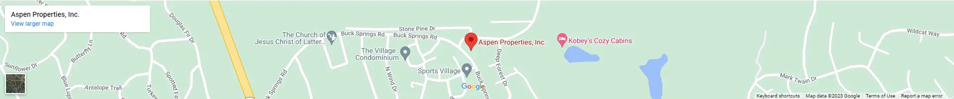 A map of aspen properties in the city of aspen.